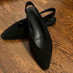 Everlane v sling back in black suede size 9